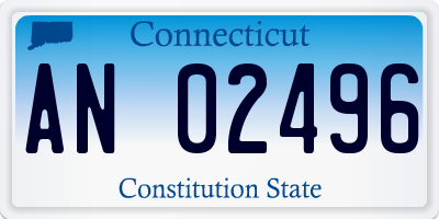 CT license plate AN02496