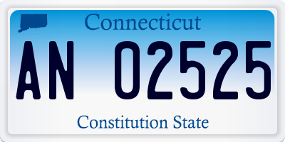 CT license plate AN02525