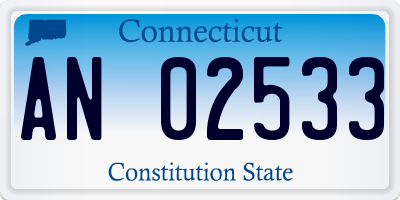 CT license plate AN02533