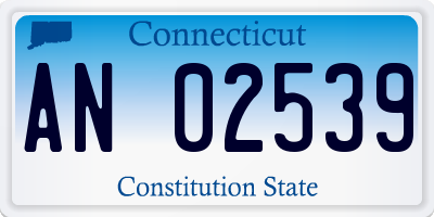 CT license plate AN02539