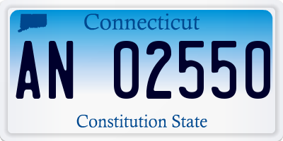 CT license plate AN02550