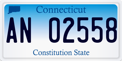 CT license plate AN02558