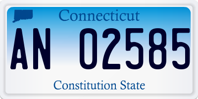 CT license plate AN02585