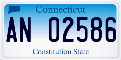 CT license plate AN02586