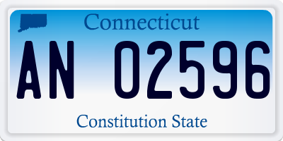 CT license plate AN02596