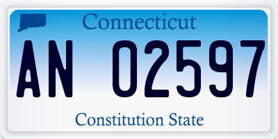 CT license plate AN02597