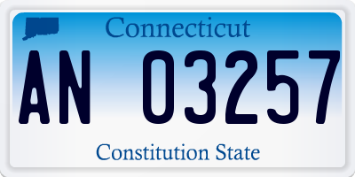 CT license plate AN03257