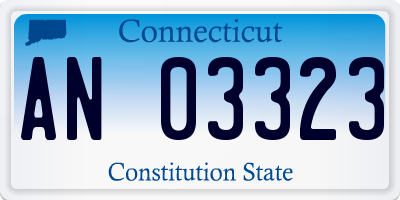 CT license plate AN03323