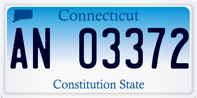 CT license plate AN03372