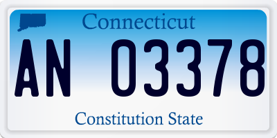 CT license plate AN03378