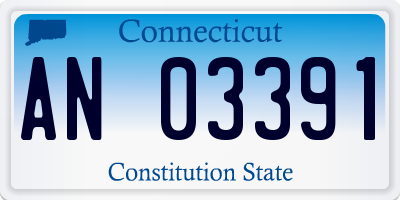 CT license plate AN03391
