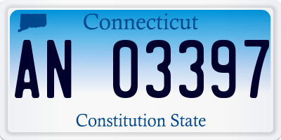 CT license plate AN03397
