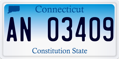 CT license plate AN03409