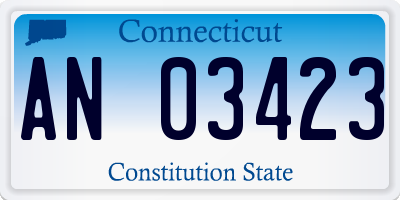 CT license plate AN03423
