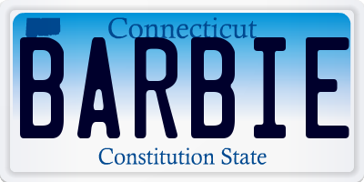 CT license plate BARBIE