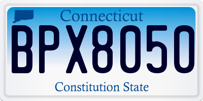 CT license plate BPX8050
