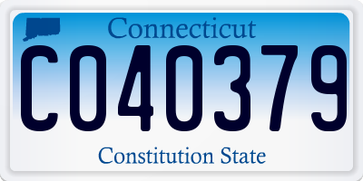 CT license plate C040379