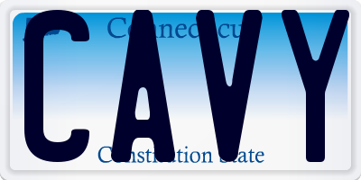 CT license plate CAVY