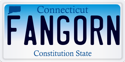 CT license plate FANGORN