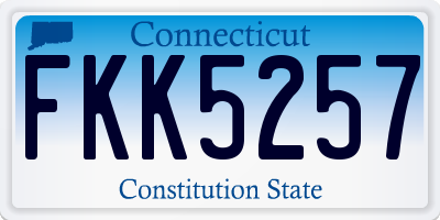 CT license plate FKK5257