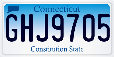 CT license plate GHJ9705