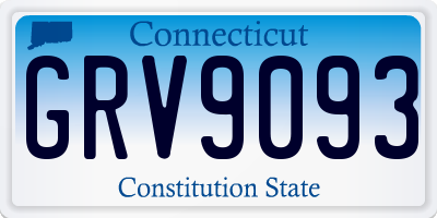 CT license plate GRV9093