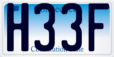 CT license plate H33F