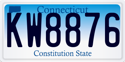 CT license plate KW8876