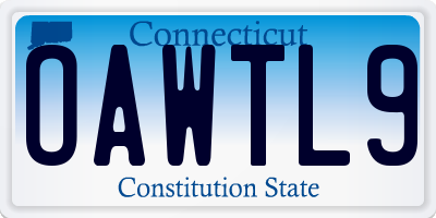 CT license plate OAWTL9