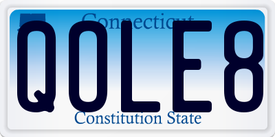 CT license plate QOLE8