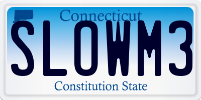 CT license plate SLOWM3