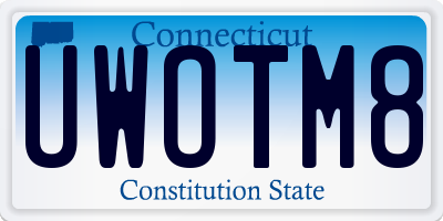 CT license plate UWOTM8