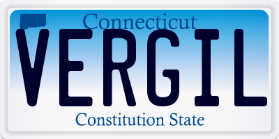 CT license plate VERGIL