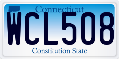 CT license plate WCL508