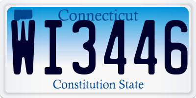 CT license plate WI3446
