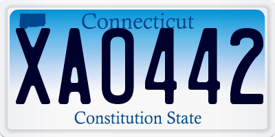 CT license plate XAO442