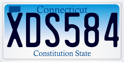 CT license plate XDS584