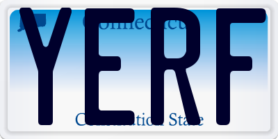 CT license plate YERF