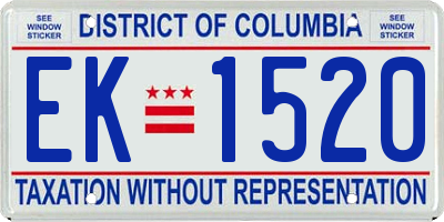DC license plate EK1520