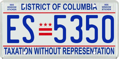 DC license plate ES5350