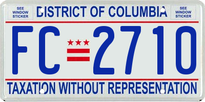DC license plate FC2710