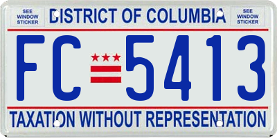 DC license plate FC5413