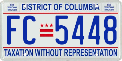 DC license plate FC5448