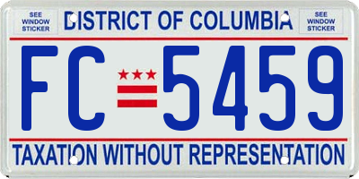 DC license plate FC5459