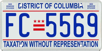 DC license plate FC5569