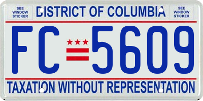 DC license plate FC5609