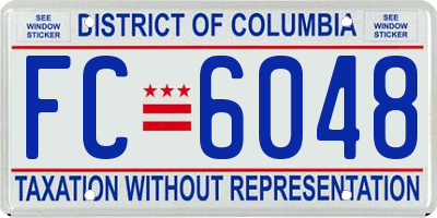 DC license plate FC6048