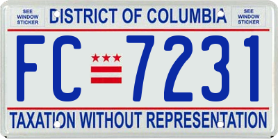 DC license plate FC7231