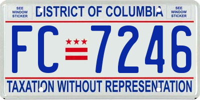 DC license plate FC7246