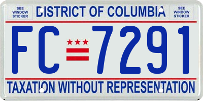 DC license plate FC7291